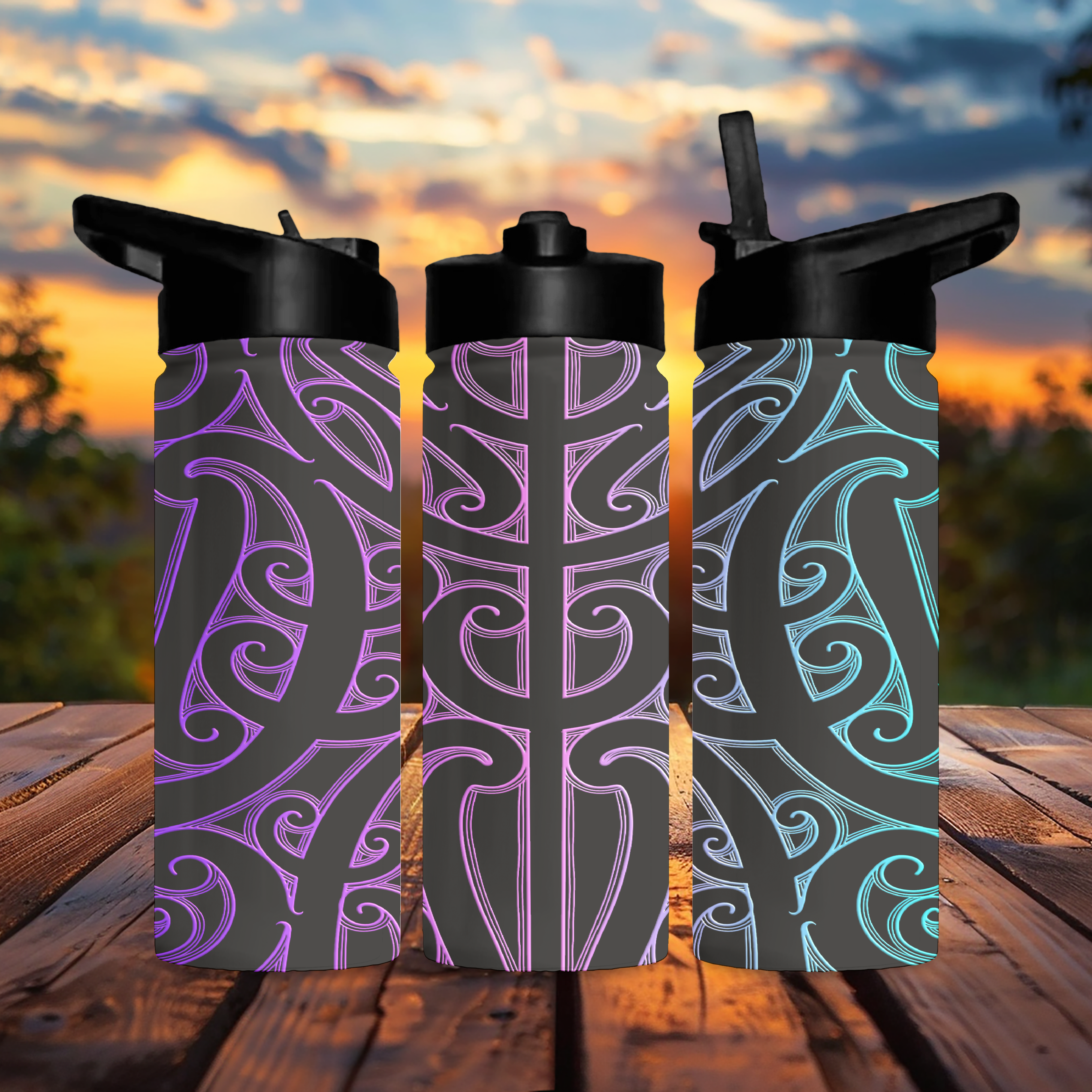 20oz Maori drink bottles