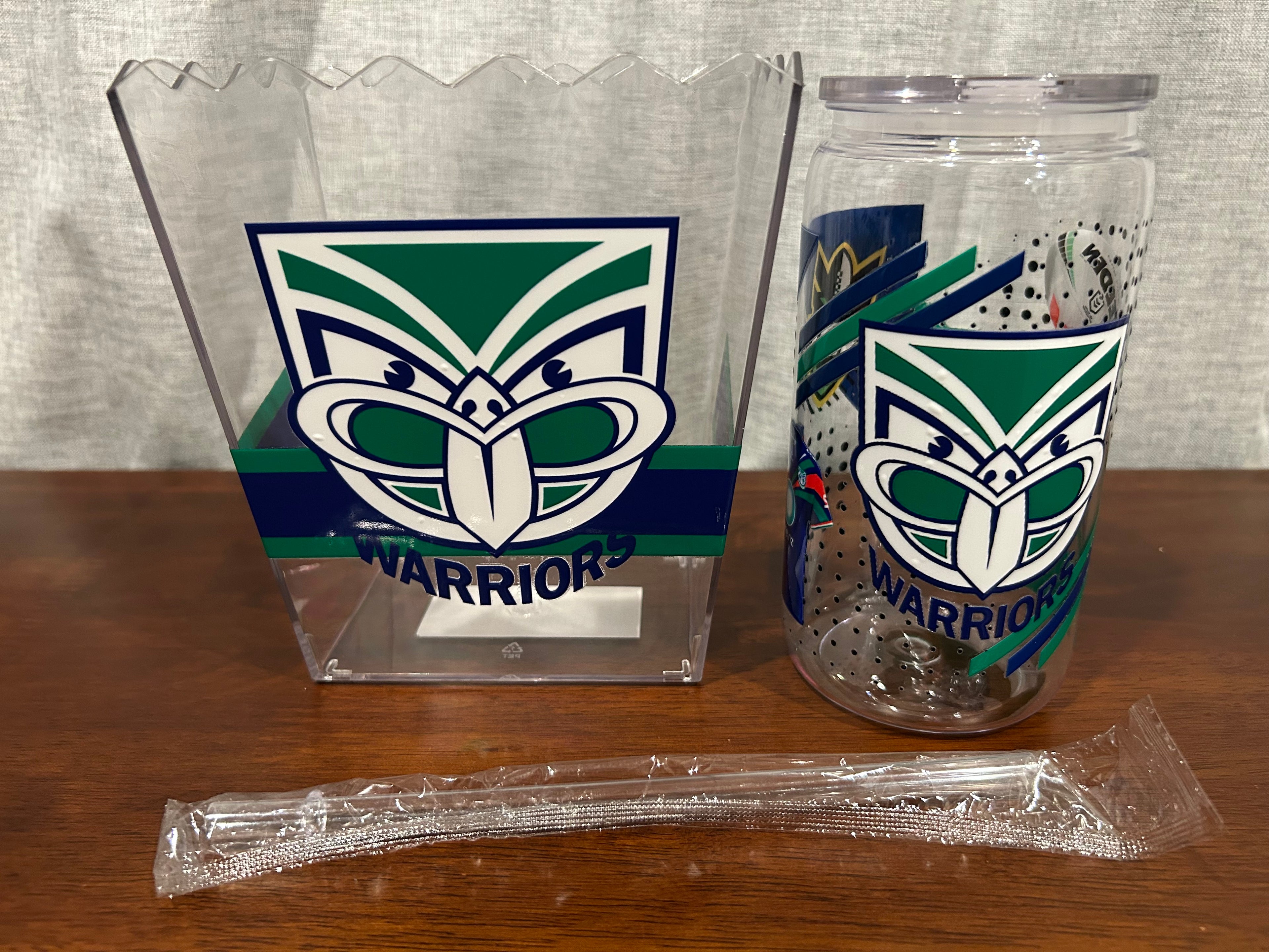 NRL POPCORN BIN & CUP SETS
