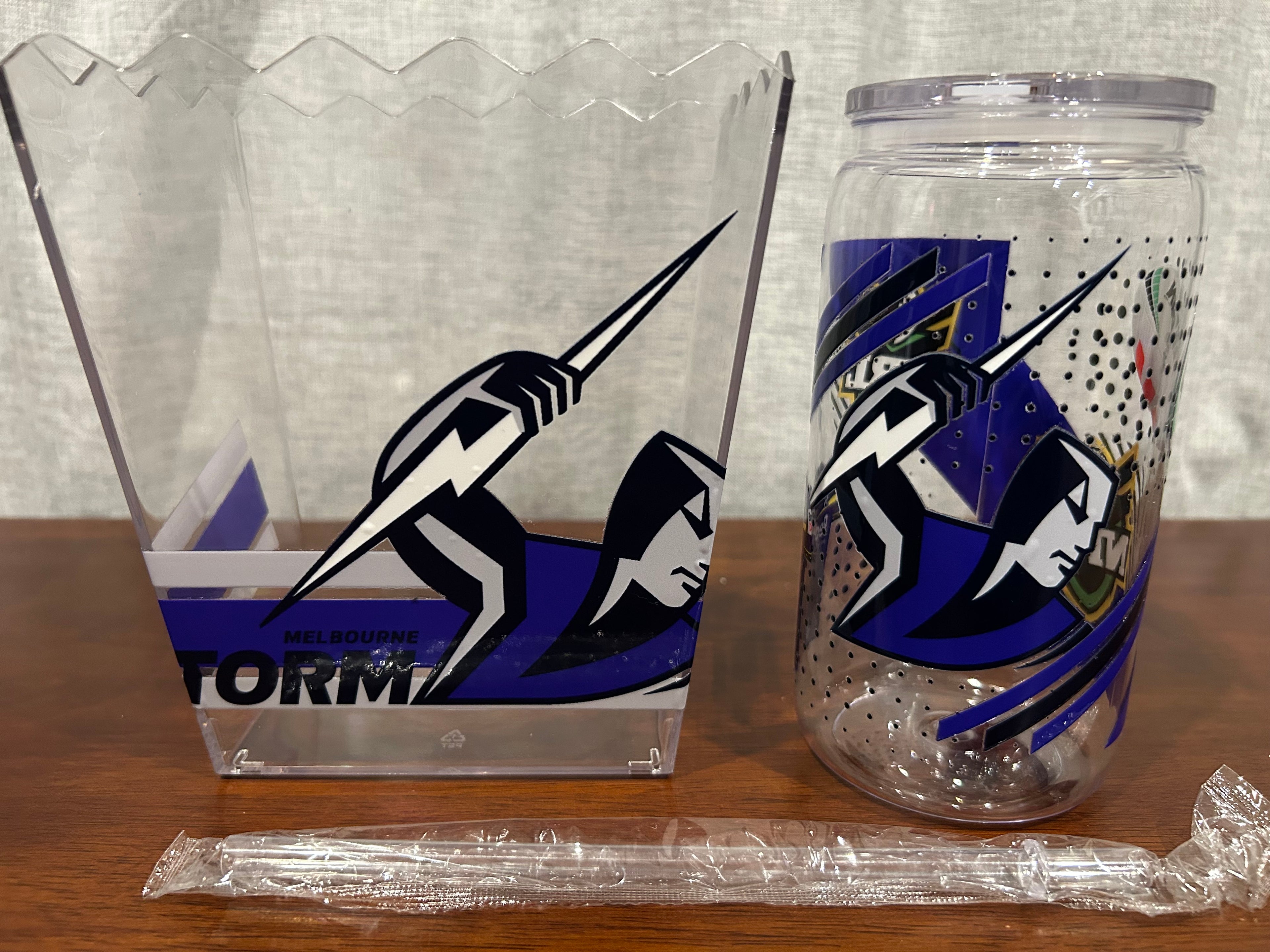 NRL POPCORN BIN & CUP SETS