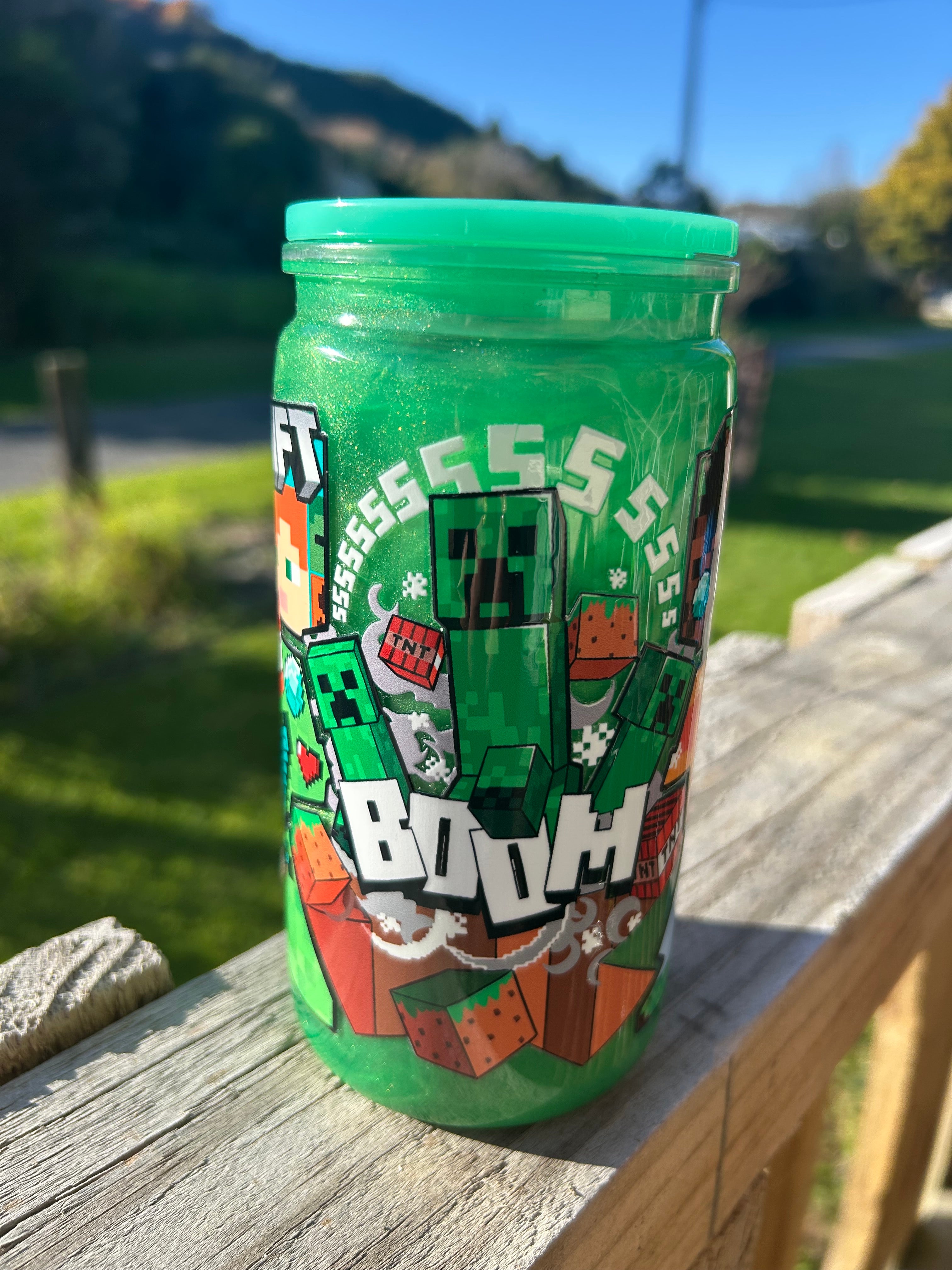 Minecraft Popcorn bin & tumbler set
