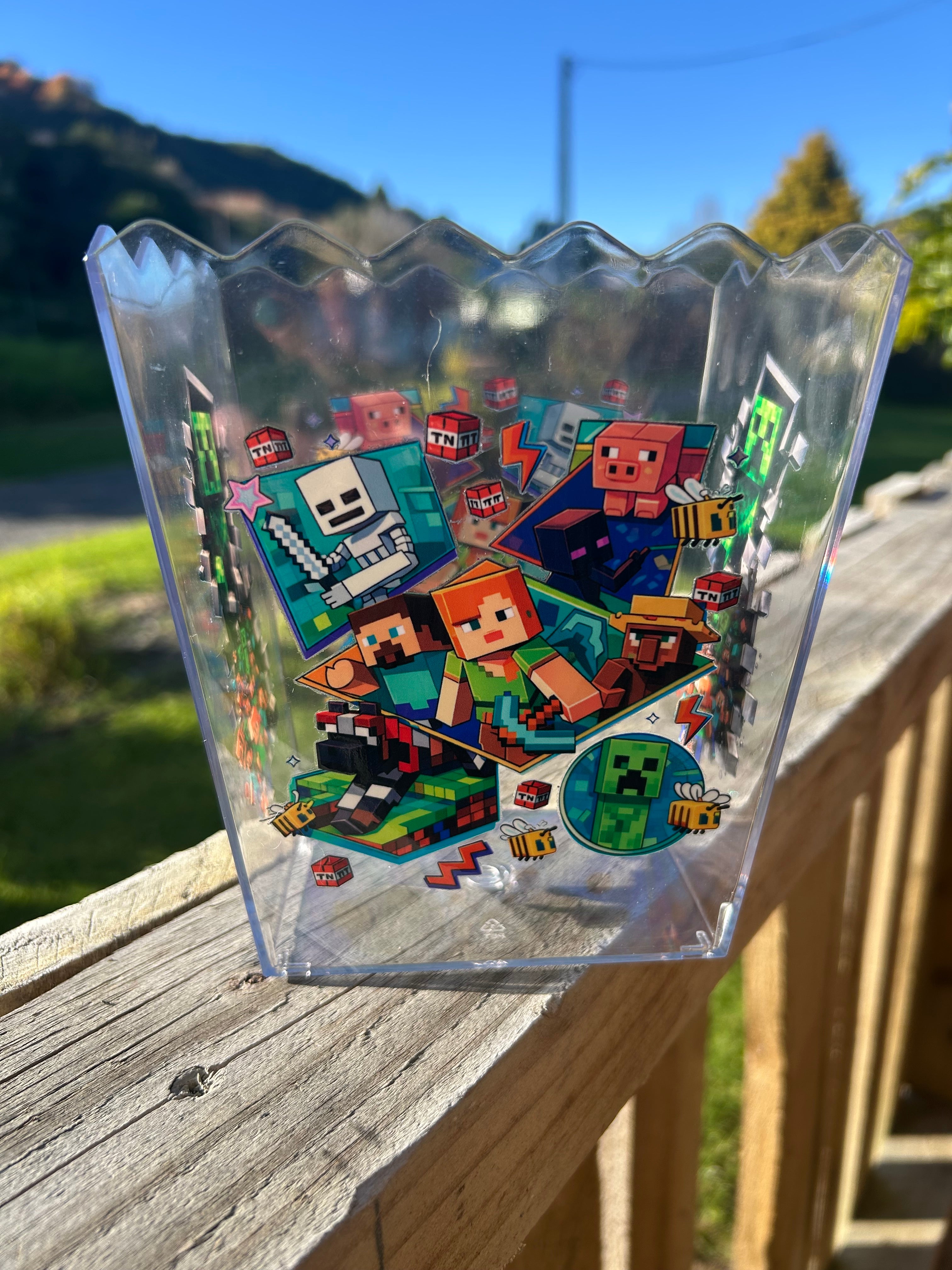 Minecraft Popcorn bin & tumbler set