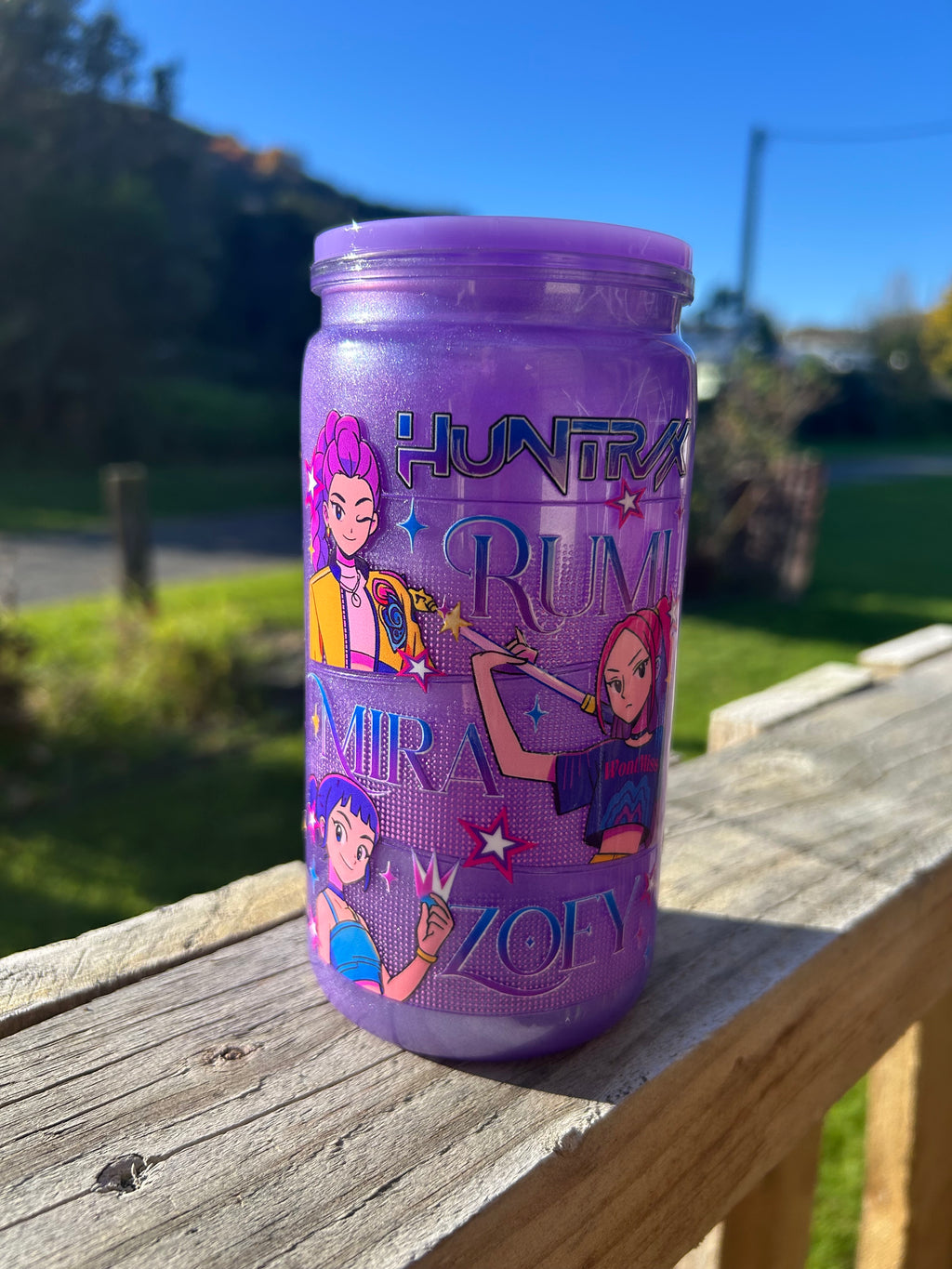 Huntrix Kpop Popcorn bin & tumbler
